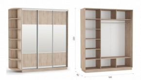 Шкаф-купе Тетрис 180/220 (ККК) Дуб сонома в Южноуральске - yuzhnouralsk.ok-mebel.com | фото