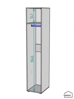 Шкаф Linnea MHR-1 2050х400х510 (Белый-М 11.1.1) в Южноуральске - yuzhnouralsk.ok-mebel.com | фото 3