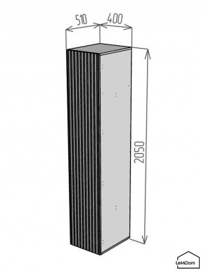 Шкаф Linnea MHR-1-3 2050х400х510 (ДВ-М 11.1.25) в Южноуральске - yuzhnouralsk.ok-mebel.com | фото 2