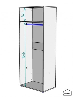 Шкаф Linnea MHR-2 2050х800х510 (ДВ-М 11.1.25) в Южноуральске - yuzhnouralsk.ok-mebel.com | фото 3
