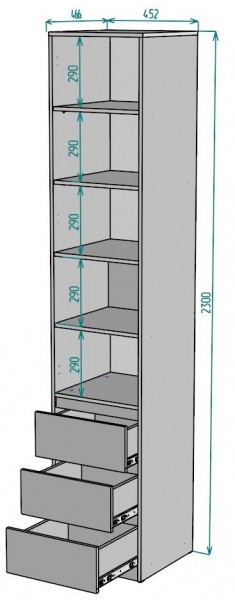 Шкаф Мальта H159 в Южноуральске - yuzhnouralsk.ok-mebel.com | фото 2