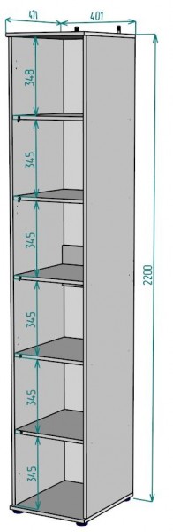 Шкаф Ольга H59 в Южноуральске - yuzhnouralsk.ok-mebel.com | фото 2