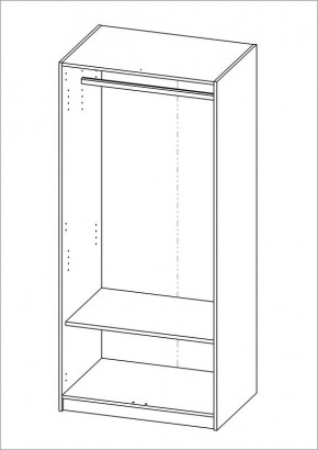 Шкаф ОРИОН двухдверный, цвет Дуб Сонома в Южноуральске - yuzhnouralsk.ok-mebel.com | фото 2