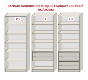 Шкаф распашной серия «ЗЕВС» (PL3/С1/PL2) Серый камень/Небраска натуральный в Южноуральске - yuzhnouralsk.ok-mebel.com | фото 6