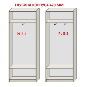 Шкаф распашной серия «ЗЕВС» (PL3/С1/PL2) Серый камень/Небраска натуральный в Южноуральске - yuzhnouralsk.ok-mebel.com | фото 8