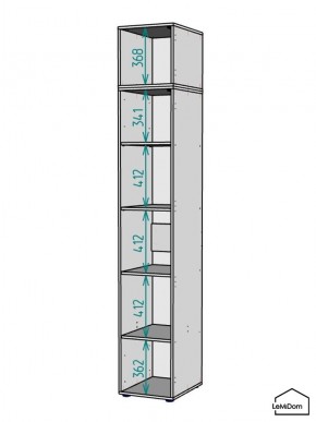 Шкаф с антресолью Linnea MHR-1A-2 2450х400х510 (Белый-М 11.1.2) в Южноуральске - yuzhnouralsk.ok-mebel.com | фото 3