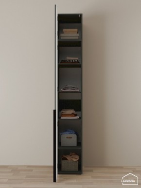 Шкаф с антресолью Linnea MHR-1A-2 2450х400х510 (Графит-М 11.1.25) в Южноуральске - yuzhnouralsk.ok-mebel.com | фото 4