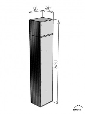 Шкаф с антресолью Linnea MHR-1A-3 2450х400х510 (ДВ-М 11.1.25) в Южноуральске - yuzhnouralsk.ok-mebel.com | фото 2