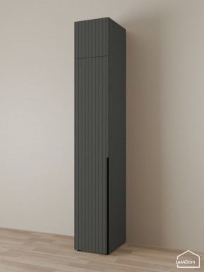 Шкаф с антресолью Linnea MHR-1A-4 2450х400х510 (Графит-М 11.1.25) в Южноуральске - yuzhnouralsk.ok-mebel.com | фото