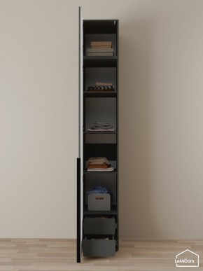 Шкаф с антресолью Linnea MHR-1A-4 2450х400х510 (Графит-М 11.1.25) в Южноуральске - yuzhnouralsk.ok-mebel.com | фото 4