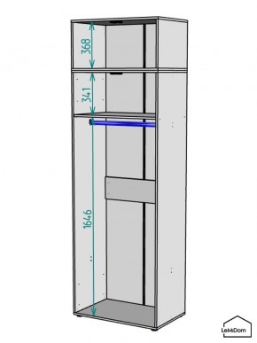 Шкаф с антресолью Linnea MHR-2A-1 2450х800х510 (Белый-М 11.1.2) в Южноуральске - yuzhnouralsk.ok-mebel.com | фото 3