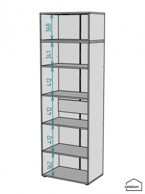 Шкаф с антресолью Linnea MHR-2A-2 2450х800х510 (ДВ-М 11.1.25) в Южноуральске - yuzhnouralsk.ok-mebel.com | фото 3