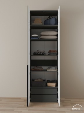 Шкаф с антресолью Linnea MHR-2A-3 2450х800х510 (Графит-М 11.1.25) в Южноуральске - yuzhnouralsk.ok-mebel.com | фото 5