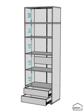 Шкаф с антресолью Linnea MHR-2A-4 2450х800х510 (Белый-М 11.1.2) в Южноуральске - yuzhnouralsk.ok-mebel.com | фото 3