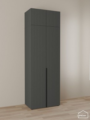 Шкаф с антресолью Linnea MHR-2A-4 2450х800х510 (Графит-М 11.1.25) в Южноуральске - yuzhnouralsk.ok-mebel.com | фото