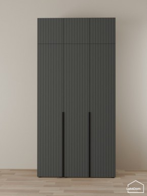 Шкаф с антресолью Linnea MHR-3A-2 2450х1200х510 (Графит-М 11.1.25) в Южноуральске - yuzhnouralsk.ok-mebel.com | фото