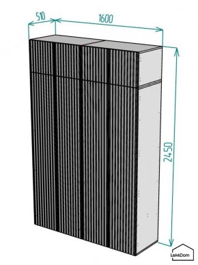Шкаф с антресолью Linnea MHR-4POA-1 2450х1600х510 (Белый-М 11.1.1) в Южноуральске - yuzhnouralsk.ok-mebel.com | фото 2