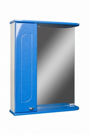 Шкаф-зеркало Радуга Синий металлик 55 левый АЙСБЕРГ (DA1129HZR) в Южноуральске - yuzhnouralsk.ok-mebel.com | фото 1