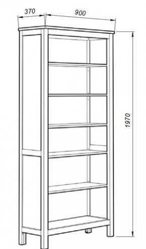 Стеллаж 00 Кантри, массив сосны, цвет белый в Южноуральске - yuzhnouralsk.ok-mebel.com | фото 3