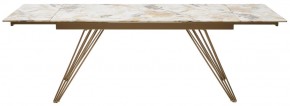 Стол ACERRA NEW 160 GLOSS GRAND JADE SOLID CERAMIC/ каркас цвета шампань, ®DISAUR в Южноуральске - yuzhnouralsk.ok-mebel.com | фото 11