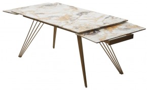 Стол ACERRA NEW 160 GLOSS GRAND JADE SOLID CERAMIC/ каркас цвета шампань, ®DISAUR в Южноуральске - yuzhnouralsk.ok-mebel.com | фото 13