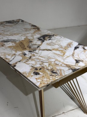 Стол ACERRA NEW 160 GLOSS GRAND JADE SOLID CERAMIC/ каркас цвета шампань, ®DISAUR в Южноуральске - yuzhnouralsk.ok-mebel.com | фото 5