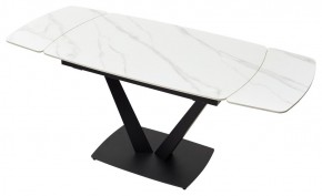 Стол ALATRI 120 MATT WHITE MARBLE SOLID CERAMIC / BLACK, ®DISAUR в Южноуральске - yuzhnouralsk.ok-mebel.com | фото 4
