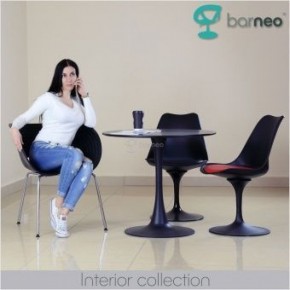 Стол Barneo T-3 Tulip style (RAL9017 черный, D80) в Южноуральске - yuzhnouralsk.ok-mebel.com | фото 2