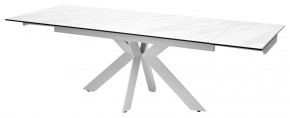 Стол BELLUNO 160 MARBLES KL-99 Белый мрамор матовый, итальянская керамика/ белый каркас, ®DISAUR в Южноуральске - yuzhnouralsk.ok-mebel.com | фото 6