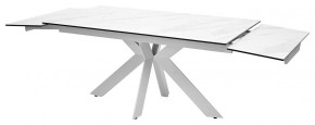 Стол BELLUNO 160 MARBLES KL-99 Белый мрамор матовый, итальянская керамика/ белый каркас, ®DISAUR в Южноуральске - yuzhnouralsk.ok-mebel.com | фото 7
