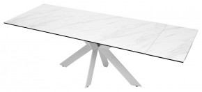 Стол BELLUNO 160 MARBLES KL-99 Белый мрамор матовый, итальянская керамика/ белый каркас, ®DISAUR в Южноуральске - yuzhnouralsk.ok-mebel.com | фото 8