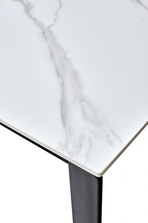Стол CORNER 120 MATT WHITE MARBLE SOLID CERAMIC / BLACK, ®DISAUR в Южноуральске - yuzhnouralsk.ok-mebel.com | фото 3