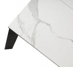 Стол CORNER 120 MATTE STATUARIO Белый мрамор матовый керамика, стекло/ черный каркас, ®DISAUR в Южноуральске - yuzhnouralsk.ok-mebel.com | фото 8