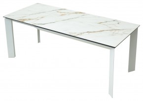 Стол CREMONA 160 KL-188 Контрастный мрамор / белый каркас, ®DISAUR в Южноуральске - yuzhnouralsk.ok-mebel.com | фото 2