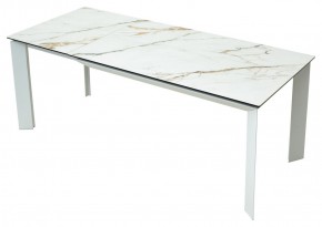 Стол CREMONA 180 KL-188 Контрастный мрамор матовый, итальянская керамика/ белый каркас, ®DISAUR в Южноуральске - yuzhnouralsk.ok-mebel.com | фото 9