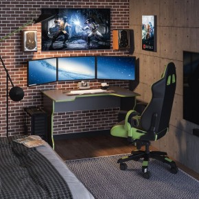 Стол компьютерный ВАРДИГ K1 120x82, антрацит/лайм в Южноуральске - yuzhnouralsk.ok-mebel.com | фото 4
