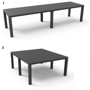Стол раскладной Джули (Julie Double table 2 configurations) Графит в Южноуральске - yuzhnouralsk.ok-mebel.com | фото 1