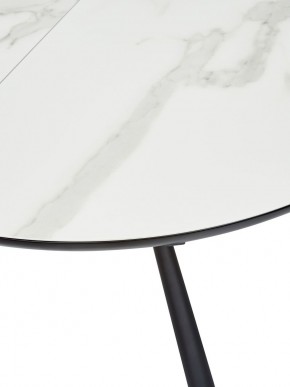 Стол VOLAND BIANCO TL-45 испанская керамика/ BLACK "белый мрамор" М-City в Южноуральске - yuzhnouralsk.ok-mebel.com | фото 2
