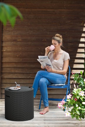 Столик-холодильник Кул-Стул (Cool stool) графит в Южноуральске - yuzhnouralsk.ok-mebel.com | фото