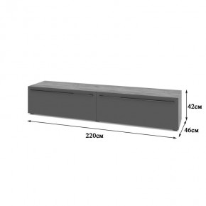 СТОУН С72 Тумба ТВ (золотой дуб/графит) в Южноуральске - yuzhnouralsk.ok-mebel.com | фото 2