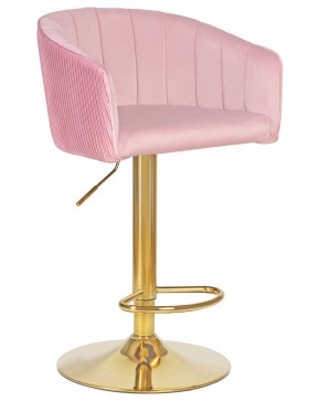 Стул барный DOBRIN DARCY GOLD, розовый велюр (1922-16) в Южноуральске - yuzhnouralsk.ok-mebel.com | фото
