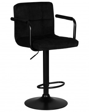 Стул барный DOBRIN KRUGER ARM BLACK, черный вельвет (LAR-E2041-52) в Южноуральске - yuzhnouralsk.ok-mebel.com | фото
