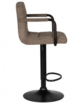 Стул барный DOBRIN KRUGER ARM BLACK, какао вельвет (LAR-E2041-05) в Южноуральске - yuzhnouralsk.ok-mebel.com | фото 3