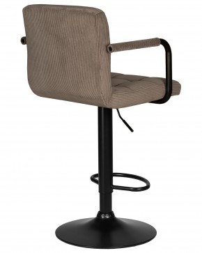 Стул барный DOBRIN KRUGER ARM BLACK, какао вельвет (LAR-E2041-05) в Южноуральске - yuzhnouralsk.ok-mebel.com | фото 4