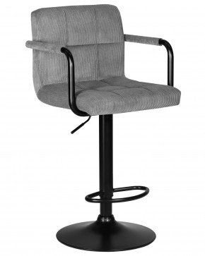Стул барный DOBRIN KRUGER ARM BLACK, серый вельвет (LAR-E2041-25) в Южноуральске - yuzhnouralsk.ok-mebel.com | фото