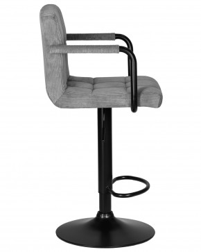 Стул барный DOBRIN KRUGER ARM BLACK, серый вельвет (LAR-E2041-25) в Южноуральске - yuzhnouralsk.ok-mebel.com | фото 3