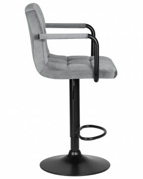 Стул барный DOBRIN KRUGER ARM BLACK, серый велюр (MJ9-75) в Южноуральске - yuzhnouralsk.ok-mebel.com | фото 3