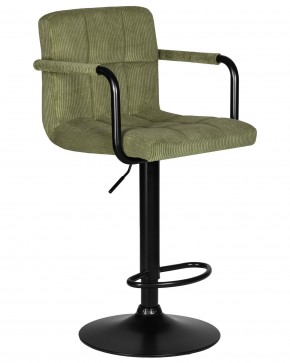 Стул барный DOBRIN KRUGER ARM BLACK, зеленый вельвет (LAR-E2041-7) в Южноуральске - yuzhnouralsk.ok-mebel.com | фото 2