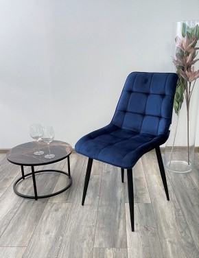 Стул CHIC BLUVEL-86 NAVY BLUE / черный каркас М-City в Южноуральске - yuzhnouralsk.ok-mebel.com | фото 3