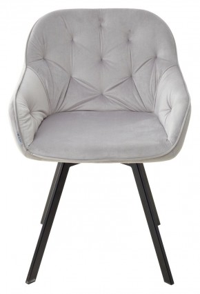 Стул GALE 360 град. поворот. BLUVEL-03 LIGHT GREY, велюр/ черный каркас, М-City в Южноуральске - yuzhnouralsk.ok-mebel.com | фото 3